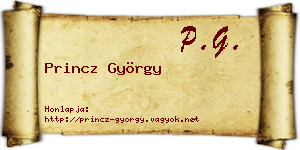 Princz György névjegykártya